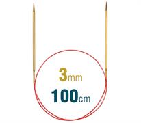 Lace Long Circular Needle 100cm x 3.00mm, Brass